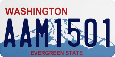 WA license plate AAM1501