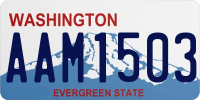 WA license plate AAM1503