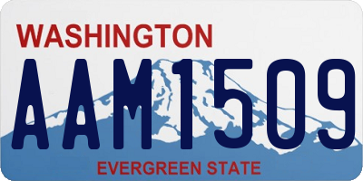 WA license plate AAM1509