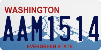 WA license plate AAM1514