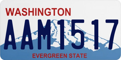 WA license plate AAM1517