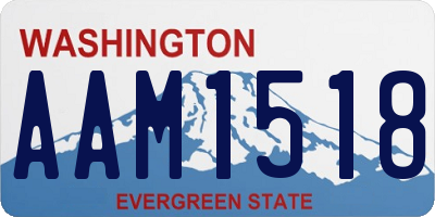 WA license plate AAM1518