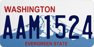 WA license plate AAM1524