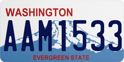 WA license plate AAM1533