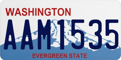 WA license plate AAM1535