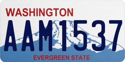 WA license plate AAM1537
