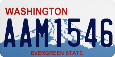 WA license plate AAM1546