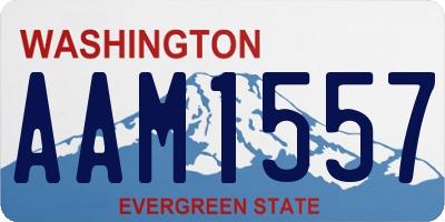 WA license plate AAM1557