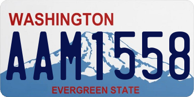 WA license plate AAM1558