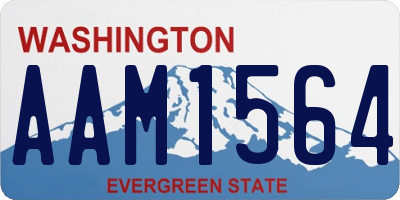 WA license plate AAM1564
