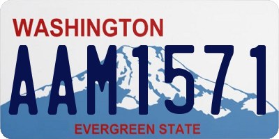 WA license plate AAM1571