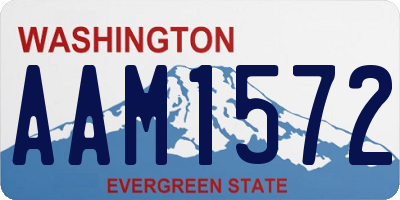 WA license plate AAM1572