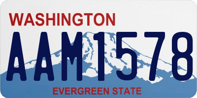 WA license plate AAM1578