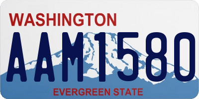 WA license plate AAM1580