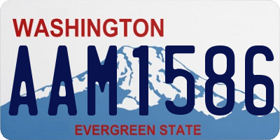 WA license plate AAM1586