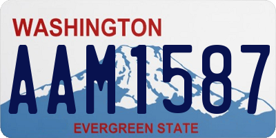 WA license plate AAM1587