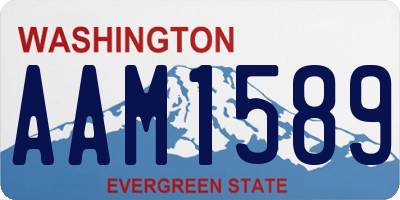 WA license plate AAM1589