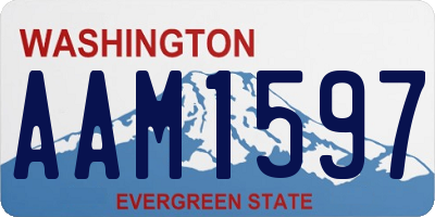 WA license plate AAM1597