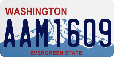 WA license plate AAM1609
