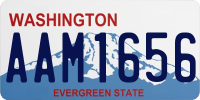 WA license plate AAM1656