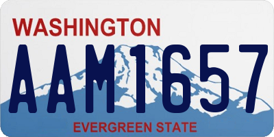 WA license plate AAM1657