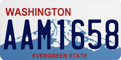 WA license plate AAM1658