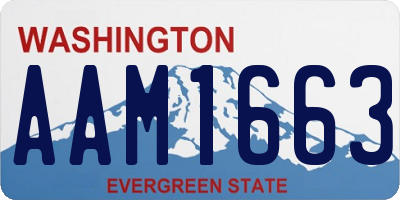 WA license plate AAM1663