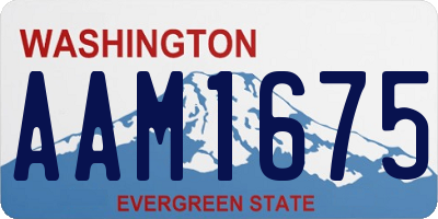 WA license plate AAM1675