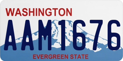 WA license plate AAM1676