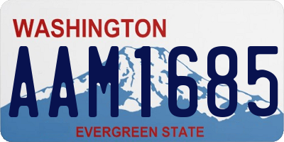 WA license plate AAM1685