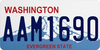 WA license plate AAM1690
