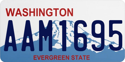 WA license plate AAM1695