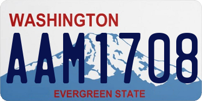 WA license plate AAM1708