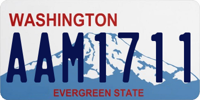WA license plate AAM1711