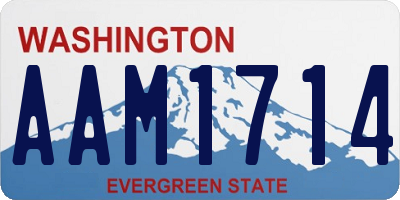 WA license plate AAM1714