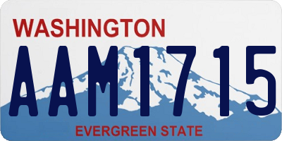 WA license plate AAM1715