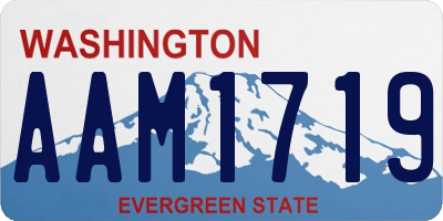WA license plate AAM1719