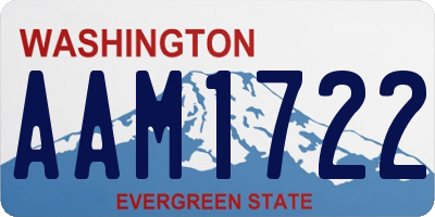 WA license plate AAM1722