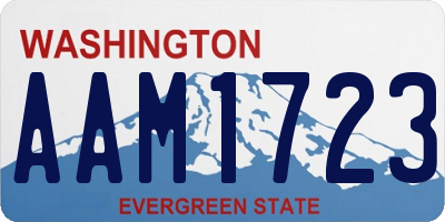 WA license plate AAM1723