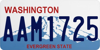 WA license plate AAM1725