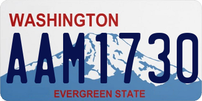 WA license plate AAM1730