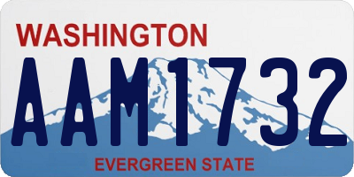 WA license plate AAM1732