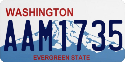 WA license plate AAM1735