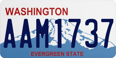 WA license plate AAM1737