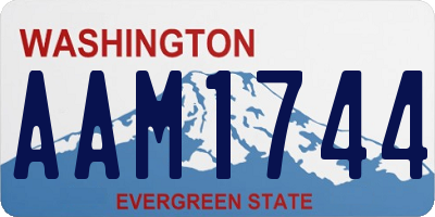 WA license plate AAM1744