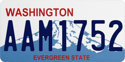 WA license plate AAM1752