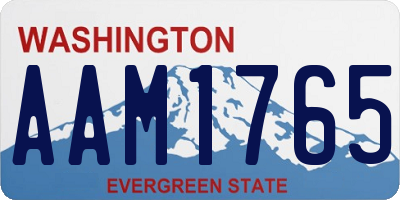 WA license plate AAM1765