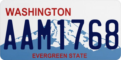 WA license plate AAM1768