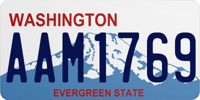 WA license plate AAM1769