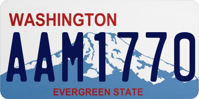 WA license plate AAM1770